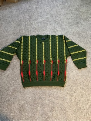COOGI AUSTRALIA 3Dニット Vintage COOGI Australia Sweater M 3D Knit Mercerized Cotton Biggie