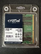 Crucial 32GB (2x16GB) 3200MHz 260-pin SODIMM DDR4  Memory Kit (CT2K16G4SFRA32A)