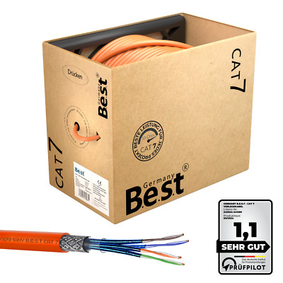 CAT 7 Netzwerkkabel 10Gbts Verlegekabel Installationskabel Werkzeug-Set 50-500M