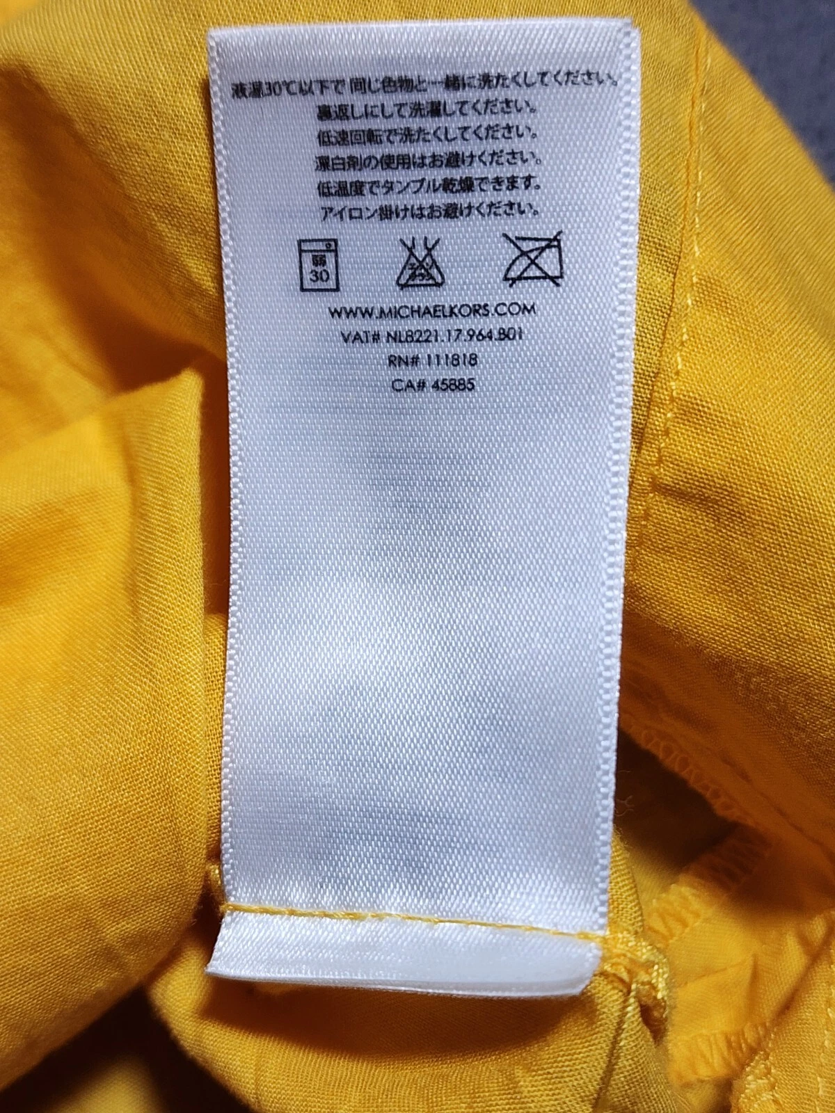 Michael Kors Top donna maglione giallo medio manica lunga quarto zip cappuccio