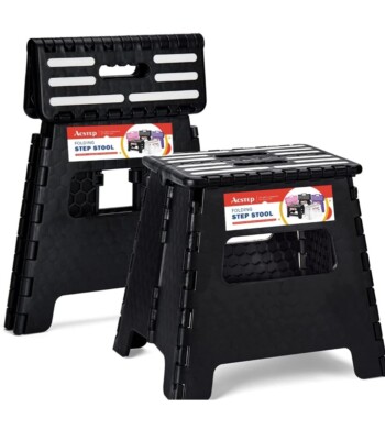 ACSTEP 13“ Folding Step Stool for Adults Pack,Holds Up to 330 lbs