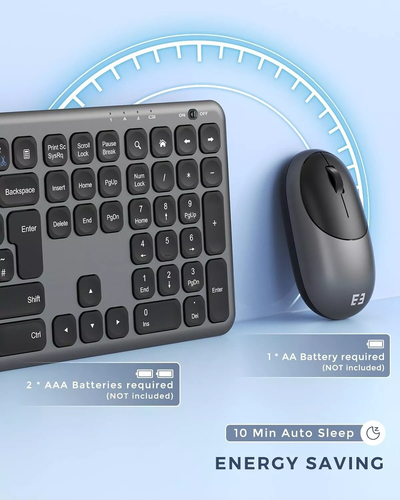 seenda 2.4G Ultra Thin Wireless Keyboard and Mouse Combo, Full-Size Cordless Set - Photo 5/7