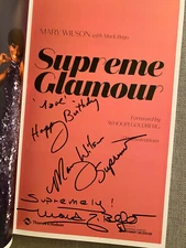 Mary Wilson Mark Bego Signed In Person Supreme Glamour HC Book - Happy Birthday