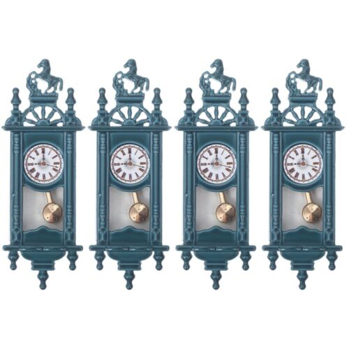  4pcs Dollhouse Vintage Tiny Pendulum Clock Miniature Pendulum Clock Decoration - Afbeelding 1 van 12