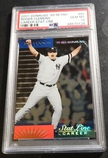 2001 Donruss '99 Retro Career Stat Line Roger Clemens /295 #80 PSA 10 GEM POP 1