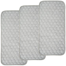 Quilted Thicker Waterproof Changing Pad Liners 3 Count Gray 13  X 27  
