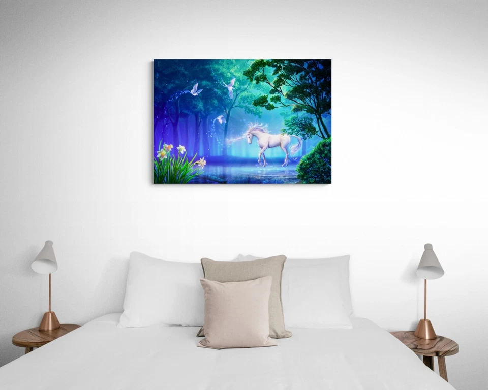 FANTASY UNICORN CANVAS PICTURE PRINT WALL ART - Image 3 of 4