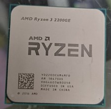 AMD Ryzen 3 2200GE 3.2-3.6GHz 4CORE 4Thr 35W Socket AM4 CPU Processor R3 2200GE