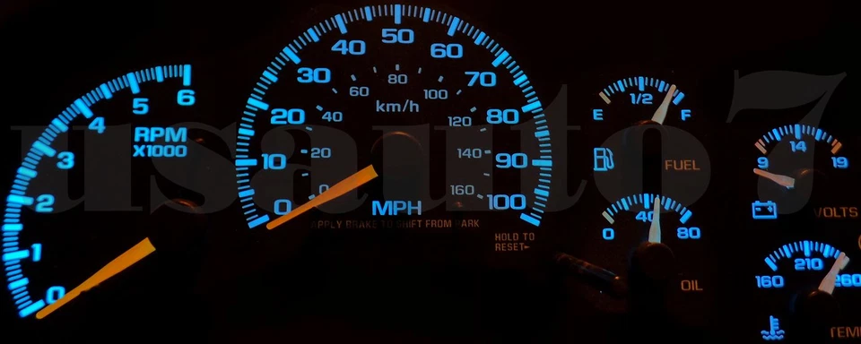 Dash Cluster Gauge AQUA BLUE LED LIGHTS KIT Fits 99-02 Chevy Silverado 1500 2500 — 第 2/4 张图片