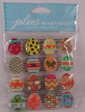 Jolee's Boutique Stickers EASTER EGS 16 ( 4 dimensional ) Handmade