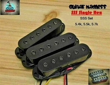 G.M. Single Hex, Single Coil Set, Black with Black Hex Poles