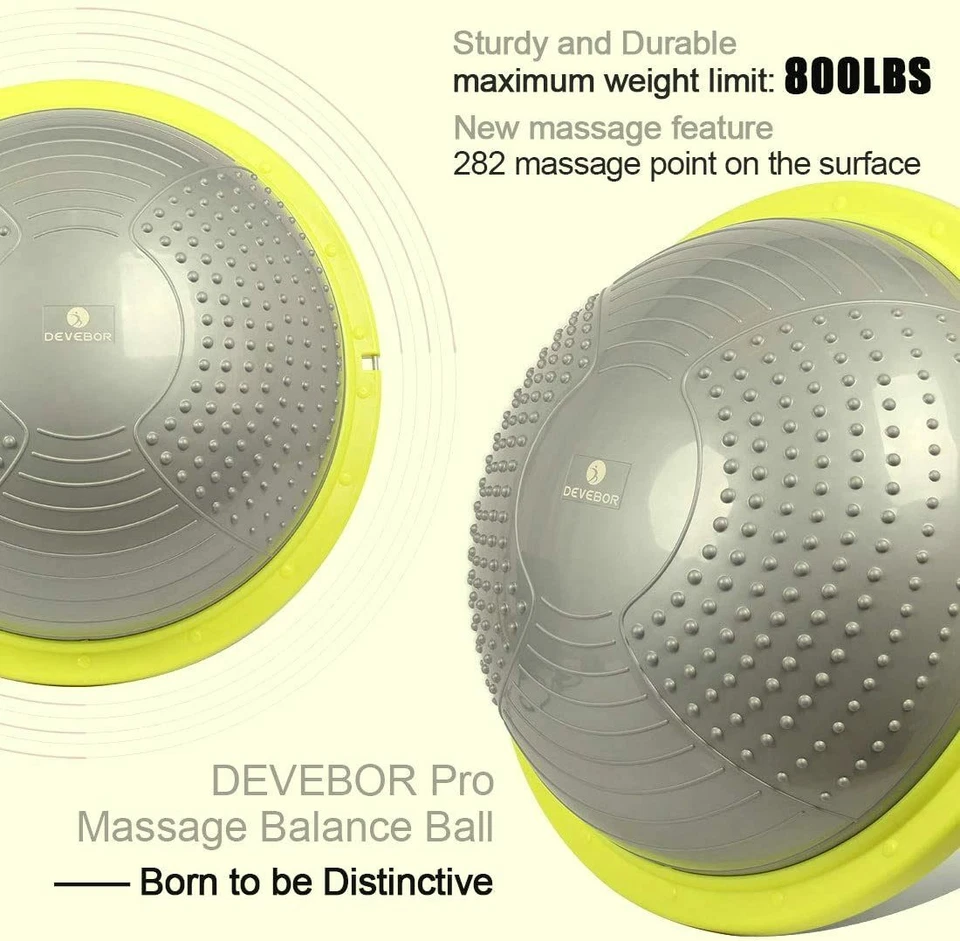 Massage Half Ball Balance Resistance Trainer Home Gym Fitness Yoga Easy Safe Use - Image 2 of 4