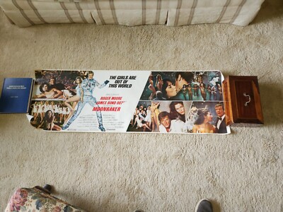Vintage 1979 James Bond 007 Moonraker Original Movie Poster 20 x 60 Girls Moore