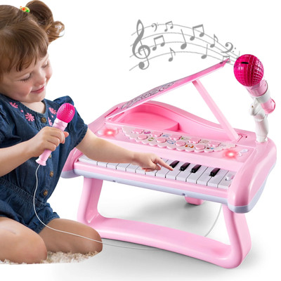 22-Key Toddler Piano Toy w/ Microphone   Musical Gift for 1 Year Old Girls