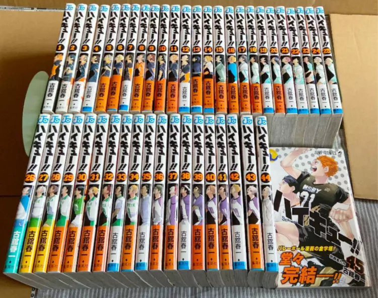 Haikyuu Vol 1 - 45 complete manga comics Set Haruichi Furudate Language  Japanese