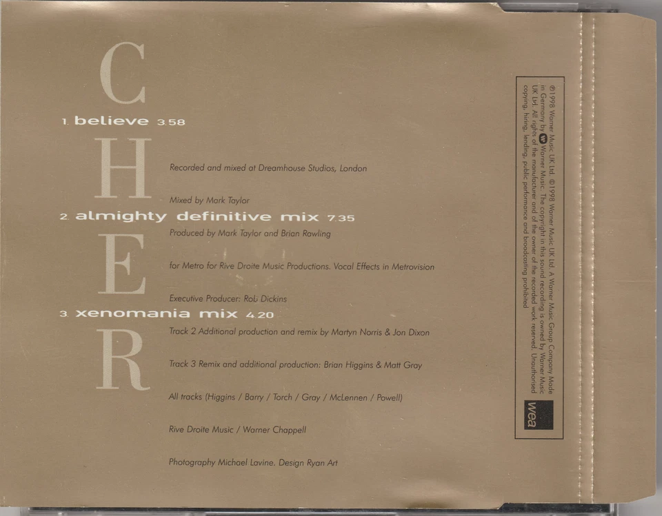 Cher - Believe [3 Track Maxi-CD, 1998] - Bild 2 von 2
