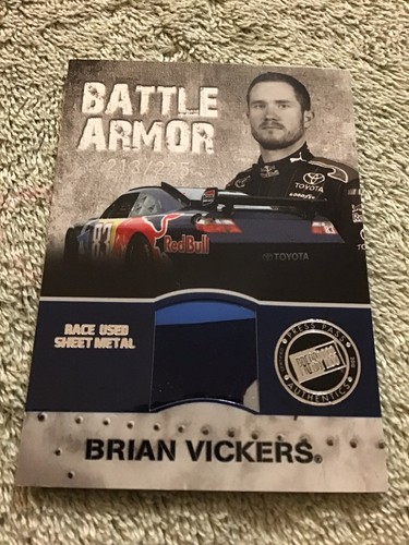 2010 Press Pass Stealth BRIAN VICKERS #87 RedBull Battle Armor Sheet Metal #/225 - Picture 2 of 5
