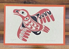Vintage Greeting Card Cover Art "Eagle" by Tim Paul Nootka Indian West Coast
