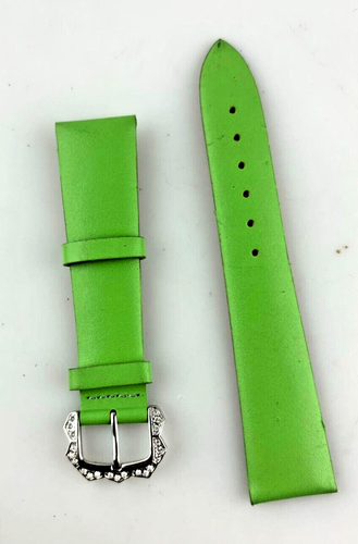 Montre Femme Vivani Avec Strass - Bracelet Vert Cuir - Batterie Neuve - Occasion