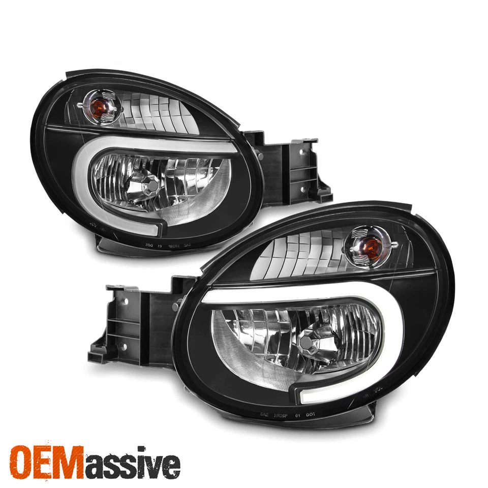 Fits 2002-2003 Subaru Impreza Outback RS TS WRX DRL LED Strip Black Headlights - Imagem 2 de 4