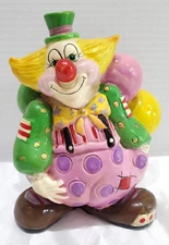 Vintage Small World Imports Hard Plastic Clown Bank 6.5"