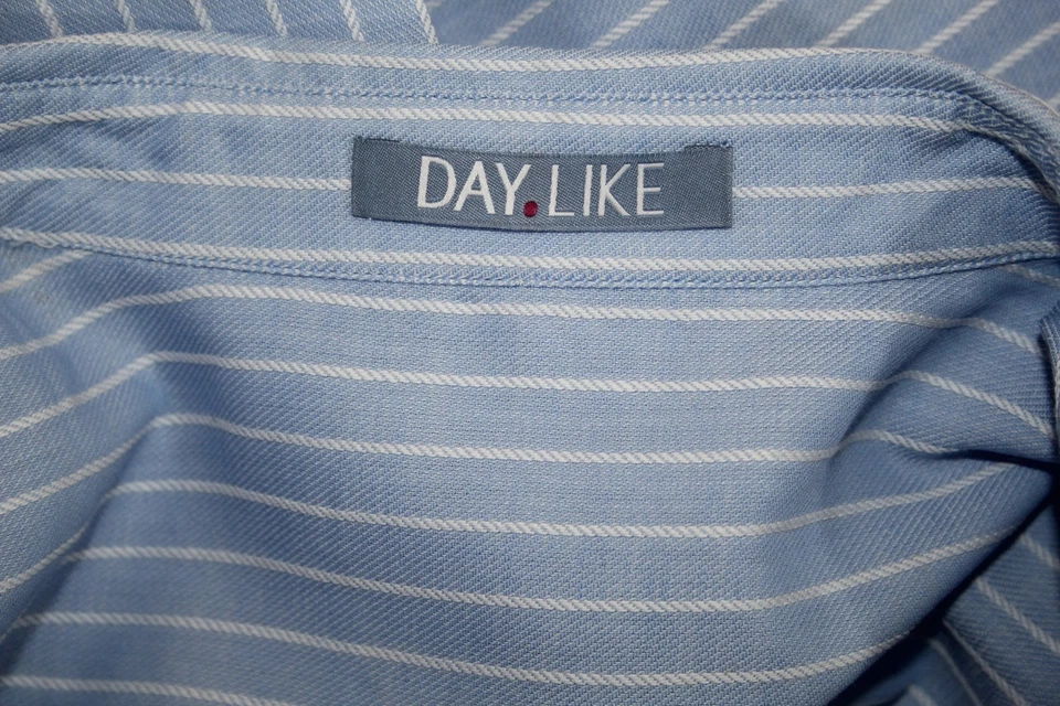 Day LIKE Damenhemdbluse 100% Baumwolle Hemdbluse Gr.44 Blaue Damenbekleidung - Bild 4 von 4