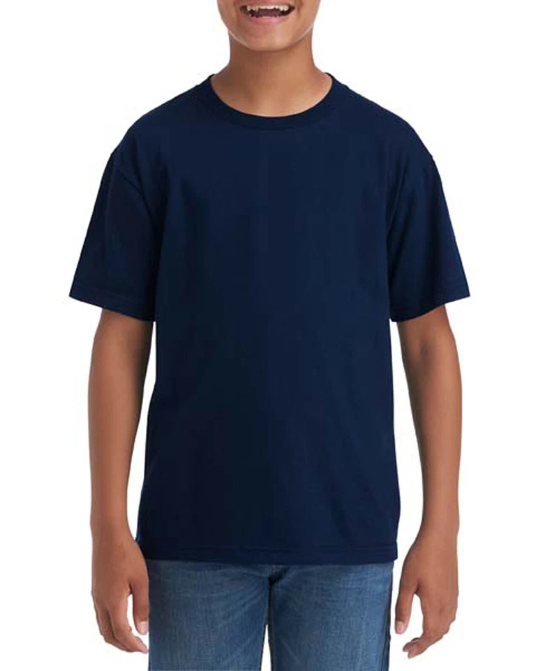 Gildan Kids Youth Short Sleeves Cotton T-Shirt - Size XS-L Kids T-Shirt - Image 4 of 4