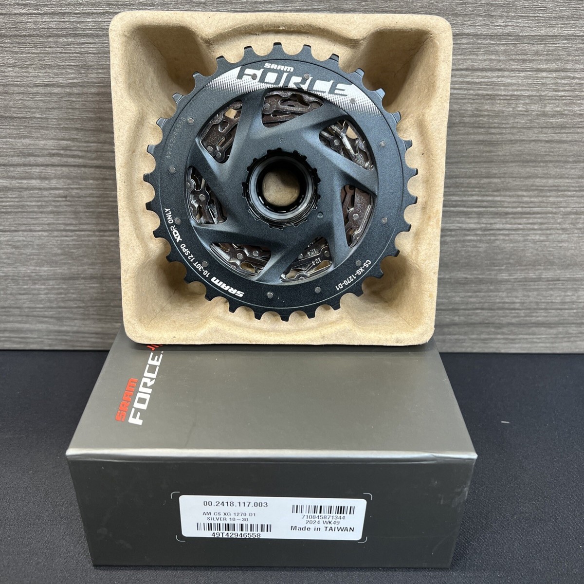 SRAM Force AXS XG-1270 Cassette - 12-Speed, 10-30t, Silver