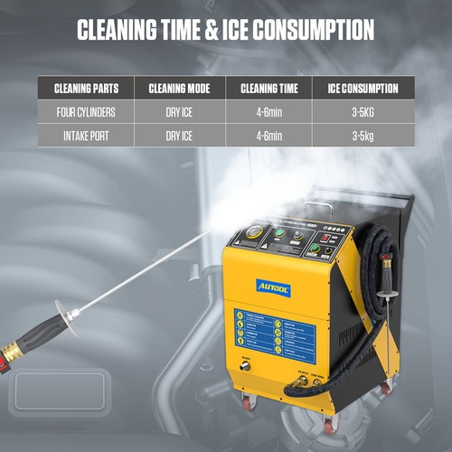AUTOOL® HTS708 Dry Ice Blaster Cleaner Auto Dry Ice Blasting Cleaning Machine - Picture 7 of 17