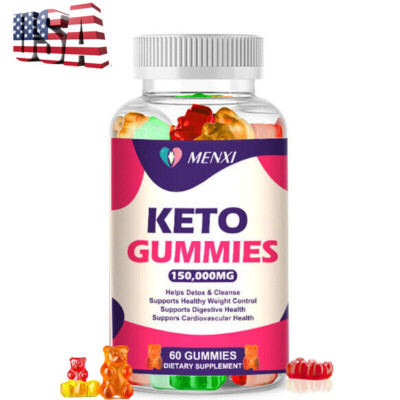 150,000MG Keto Slimming Gummies Apple Cider Vinegar ACV Weight Loss 60 Gummy US