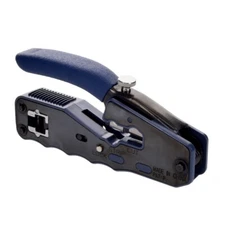 RJ45 Feed Through Plug Wire Stripper Cutter Crimp Crimper Hand Termination Tool