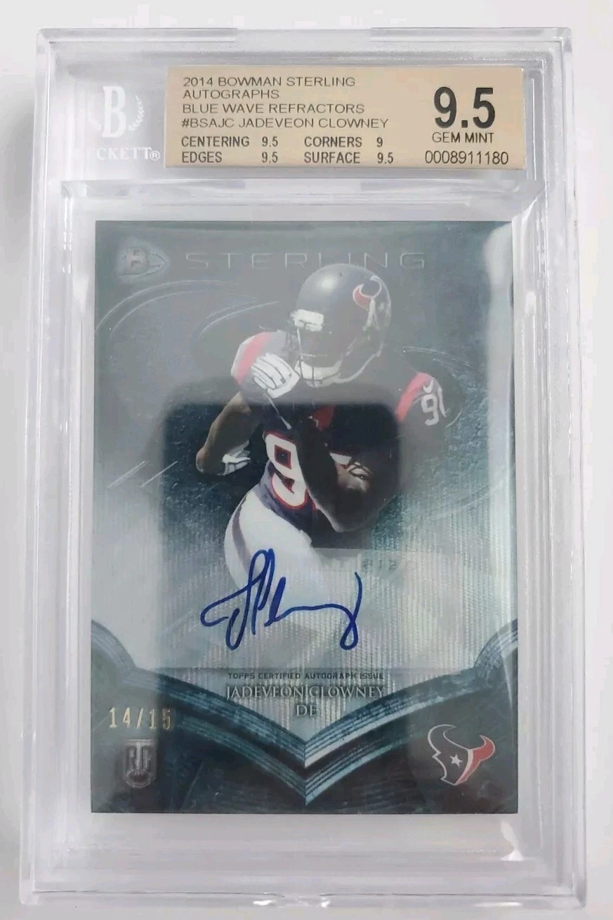 Jadeveon Clowney Bowman Sterling Autograph #BSAJC Blue Wave Refractor
