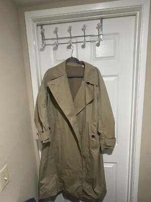 WOMEN MEN UNISEX 100% COTTON LONG TRENCH COAT