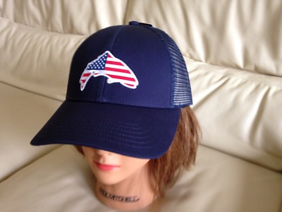 Simms Fly Fishing USA Patch Trucker Hat Admiral Blue