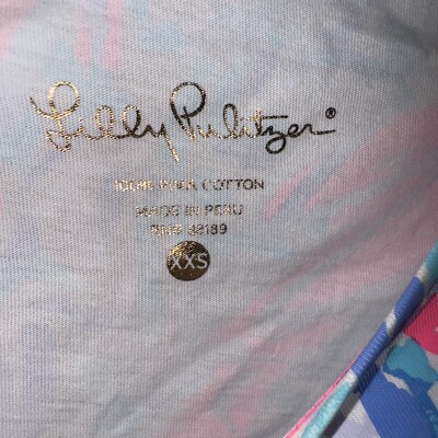 オーダー専用ページ Lilly pulitzer lobster print pink blue dress XXS 3/4 Sleeve Pima