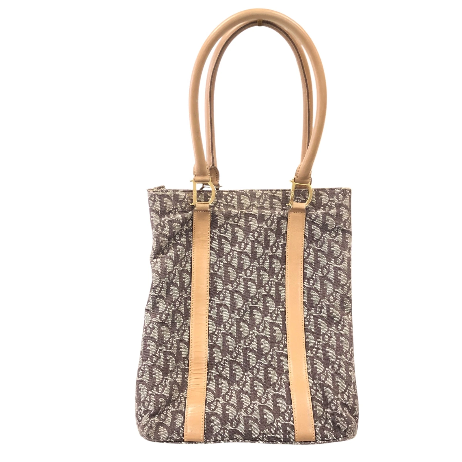 Sac fourre tout Christian Dior trotteur toile beige authentique 12335