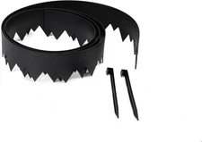 Pound-in Landscape Edging with Anchoring Stakes, 4.5 in. Straight Top Plastic Ga