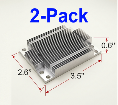 #ad 2 Pack Aluminum Heatsink Cooling Fin Radiator 90x67x15mm 3.5x2.6x0.6quot; $13.99