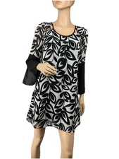 Umgee Dress Size S M L Floral Cottage Fairy Bell Sleeve Keyhole Tunic Womens New