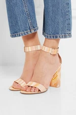 Valentino Garavani Plexiglass Sandals 39 Native Couture Open Toe Straps