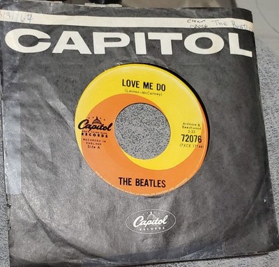 Love Me Do The Beatles 45rpm Vinyl 1st Pressing, Bought This March Of 1964.