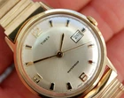 Vintage Timex Marlin Calendar Mens Watch 1968 Gold Dial Serviced Boxed