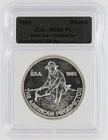 1985 Engelhard American Prospector Silver Round ICG MS68PL S$1 Silver Round