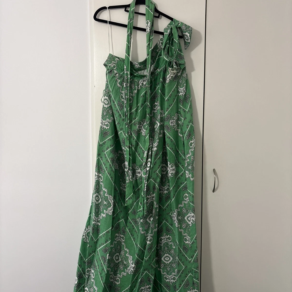 country road green maxi dress FARM Rio Dark Green High Neck Cut-Out Maxi Dress, Dark Green / S main image 0