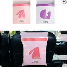 30PCS Self-Adhesive Disposable Car Trash Bags, Waterproof Color: ink Purple
