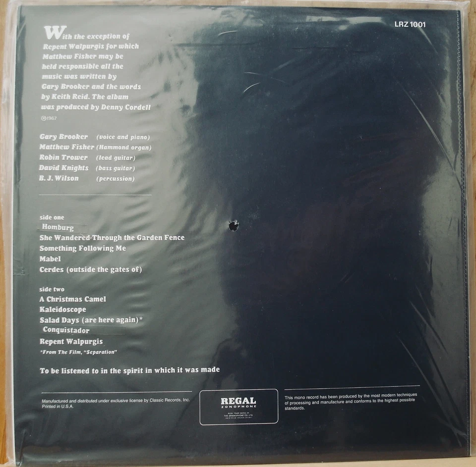 PROCOL HARUM WHITER SHADE OF PALE Classic Records QUIEX SV-P 200 gr vinyl LP SLD - Image 2 of 2