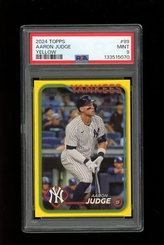 2024 Topps Series 1  Aaron Judge New York Yankees #99 Yellow PSA 9 MINT