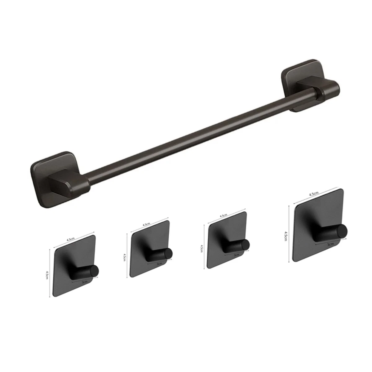 背胶不锈钢浴室毛巾架| eBay