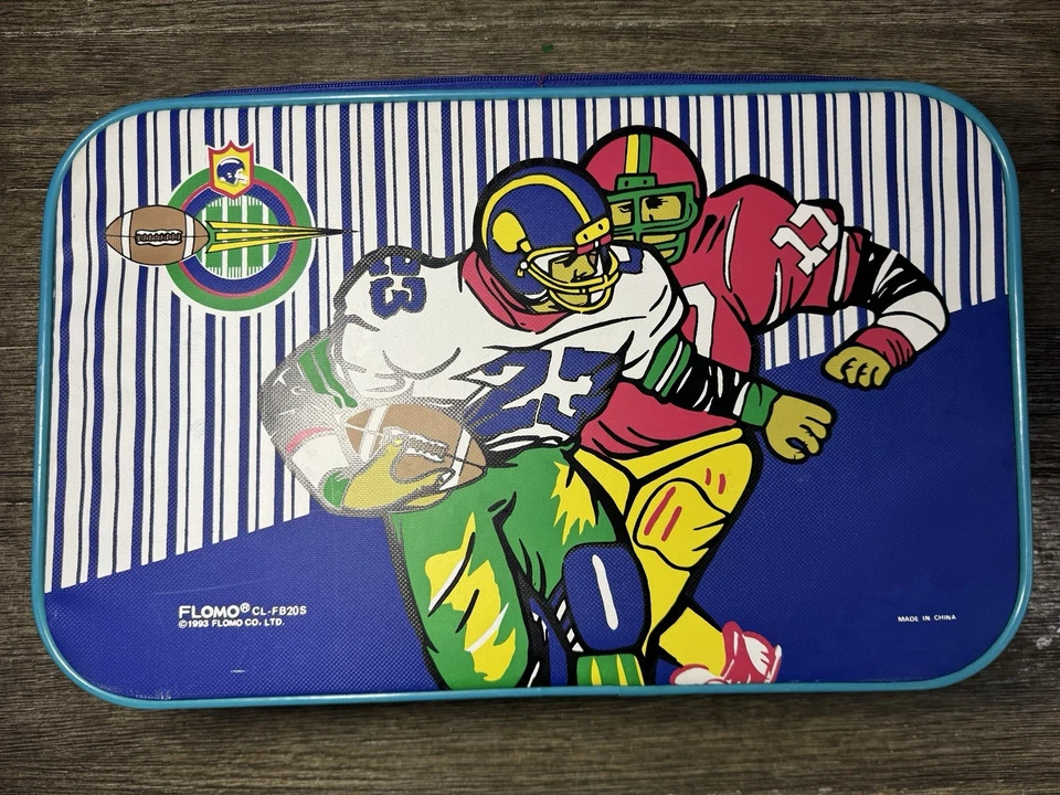 Bolsa de equipaje de vinilo para pasar la noche Flomo Football 1994 CL-FB20S 18 x 11,5 x 4,5 difícil de encontrar Foto 4 de 4