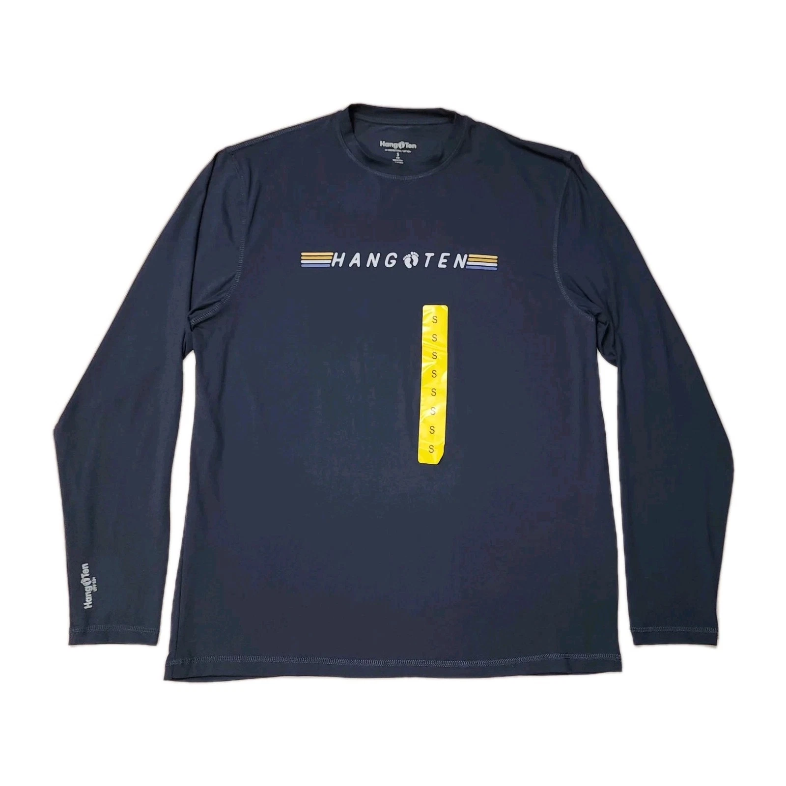 NEW Hang Ten Men's UPF 50+ Long Sleeve Sun Tee Charcoal Gray T-Shirt Size S